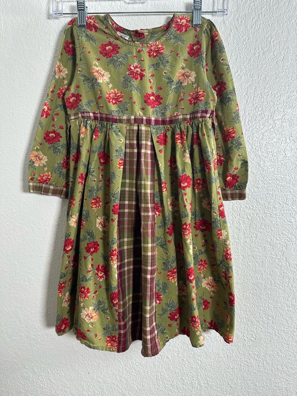 April Cornell Girls Long Sleeve Floral Dress Size 5